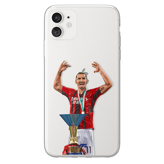 Zlatan Ibrahimovic phone case AC Milano Serie A clear phone case for smartphone