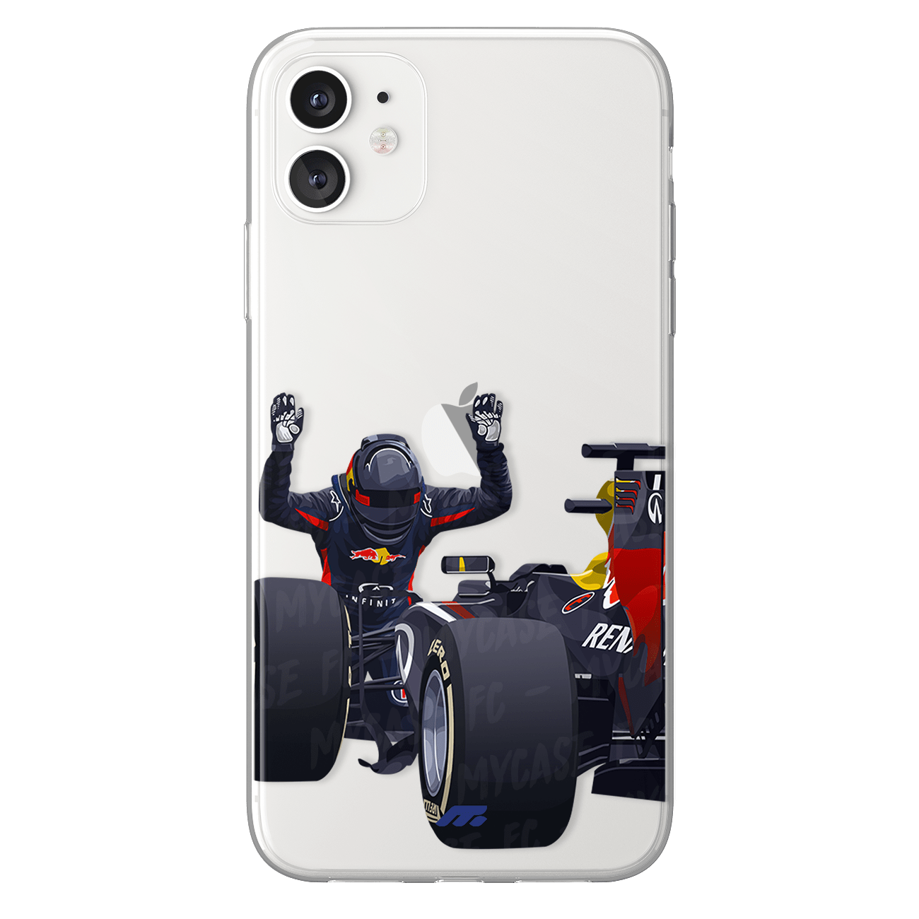 Sebastian Vettel phone case RedBull Formula 1 clear phone case for smartphone