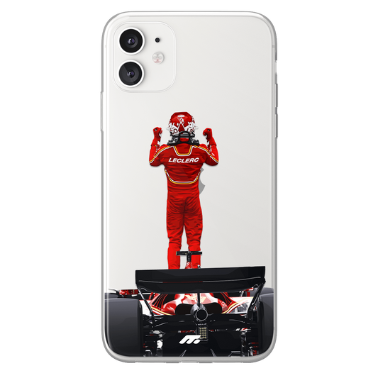 Charles Leclerc phone case Ferrarri Formula 1 clear phone case for smartphone