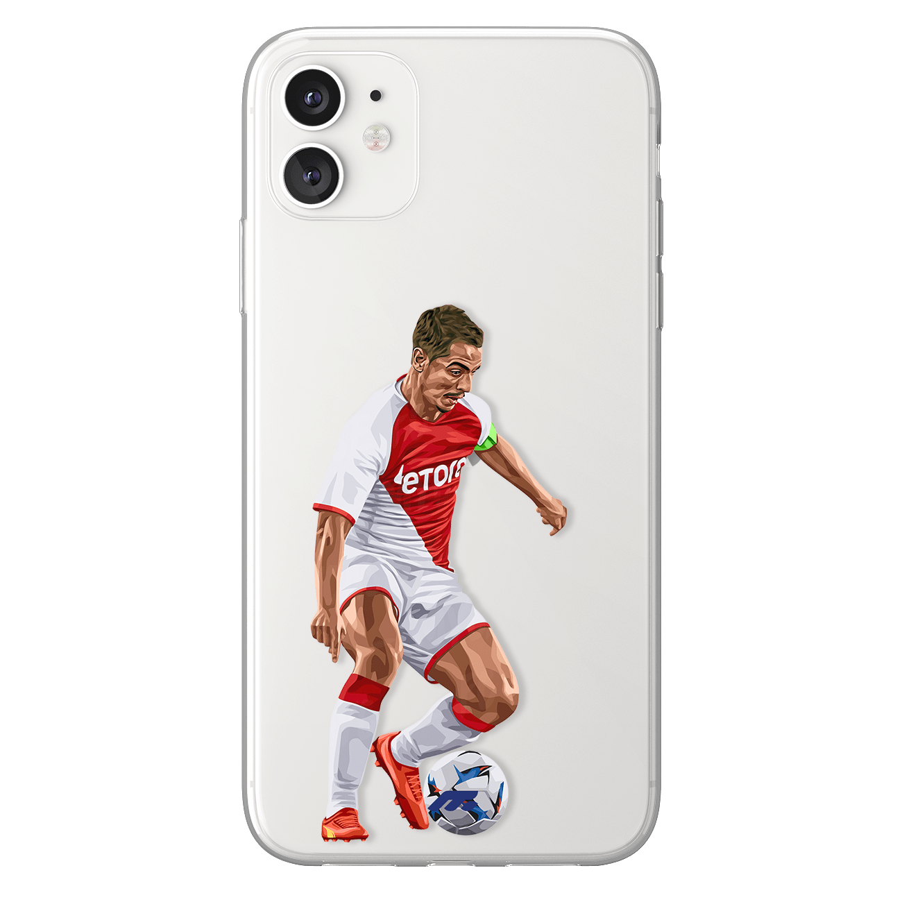 Wissam Ben Yedder phone case AS Monaco Ligue 1 clear phone case for smartphone