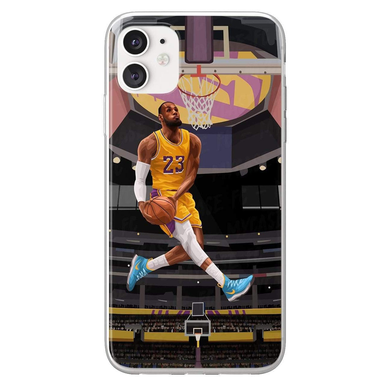 Lebron James phone case Los Angeles Lakers NBA clear phone case for smartphone