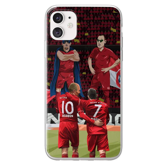 Ribery et Robben phone case Bayern Munich Bundesliga clear phone case for smartphone