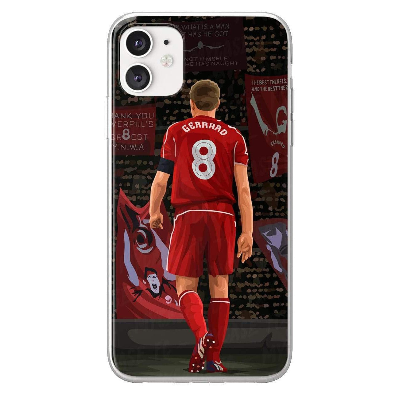 Steeven Gerrard phone case Liverpool Football Club Premier League clear phone case for smartphone