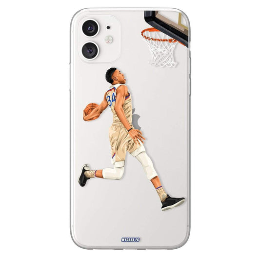 Giánnis Antetokoúnmpo phone case Milwaukee Bucks NBA clear phone case for smartphone