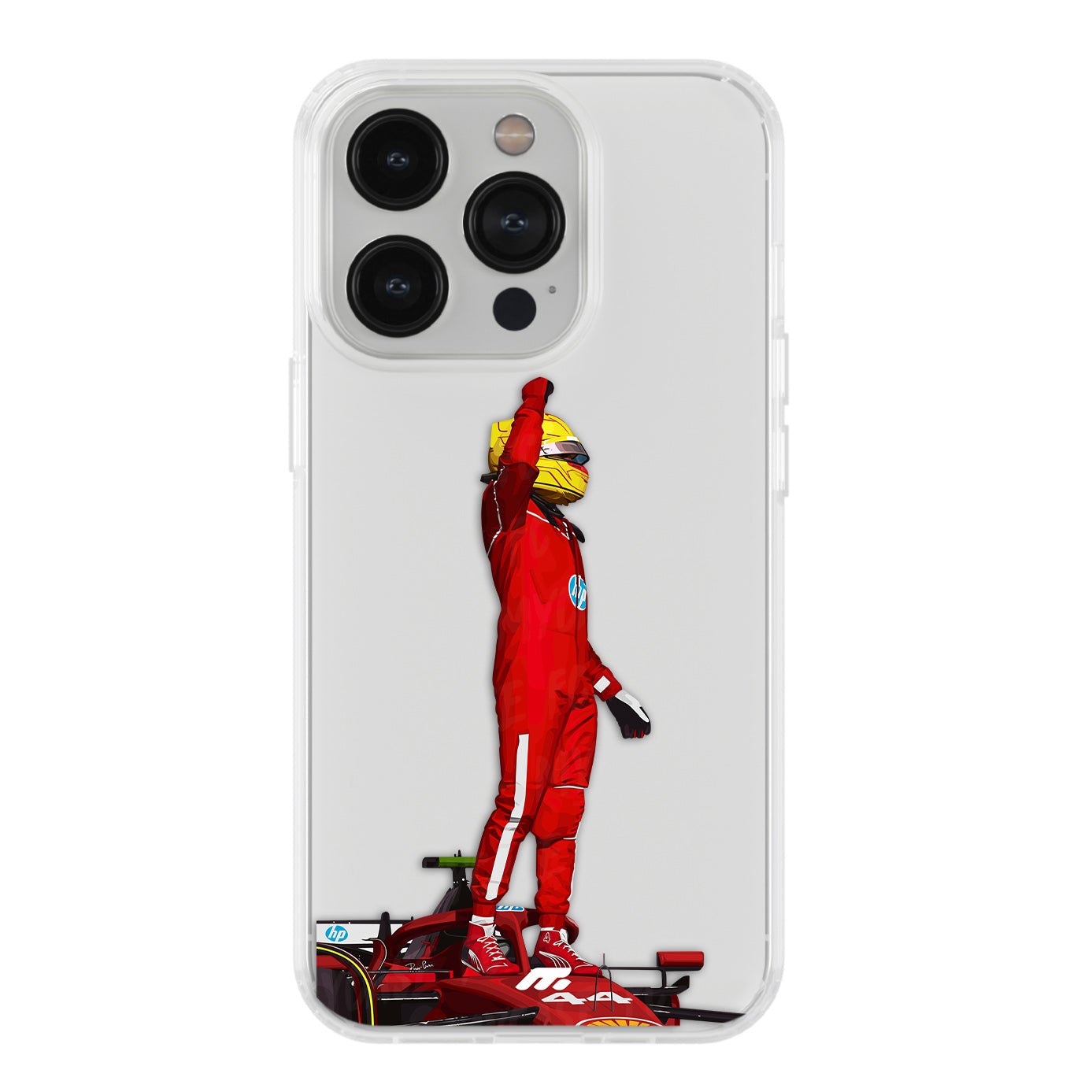 Lewis Hamilton phone case Ferrari Formula 1 clear phone case for smartphone