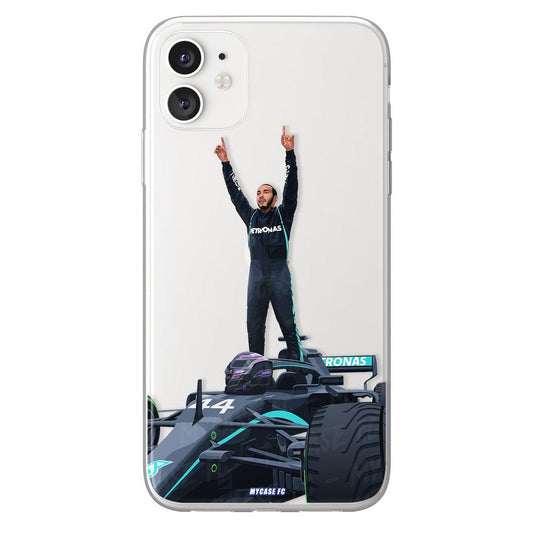 Lewis Hamilton phone case Mercedes Formula 1 clear phone case for smartphone