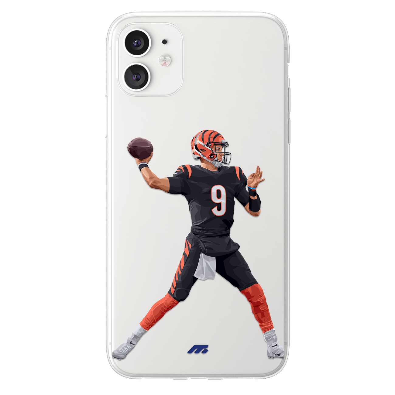 Joe Burrow phone case Bengals de Cincinnati NFL clear phone case for smartphone