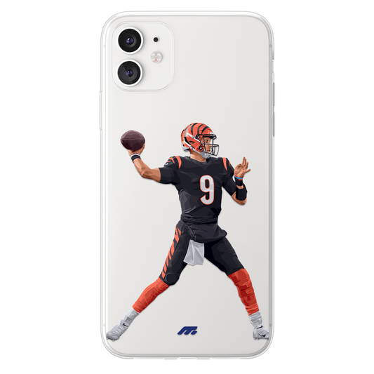 Joe Burrow phone case Bengals de Cincinnati NFL clear phone case for smartphone
