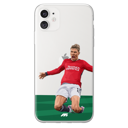 Rasmus Højlund phone case Manchester United Premier League clear phone case for smartphone