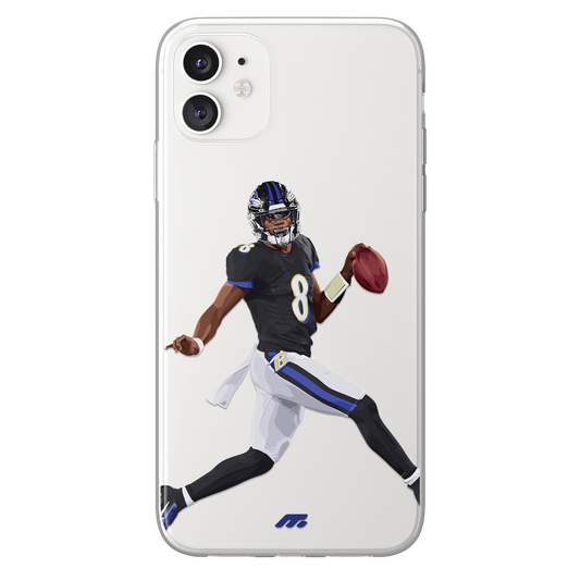 Lamar Jackson phone case Baltimore Ravens NFL clear phone case for smartphone