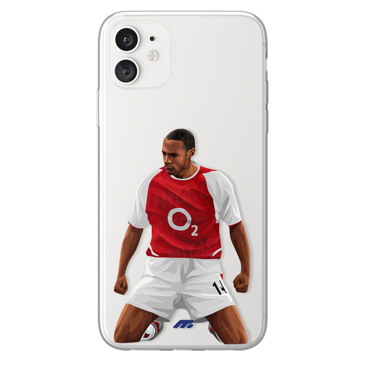 Thierry Henry phone case Arsenal FC Premier League clear phone case for smartphone