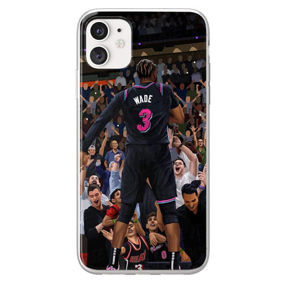 Dwayne Wade phone case Miami Heat NBA clear phone case for smartphone