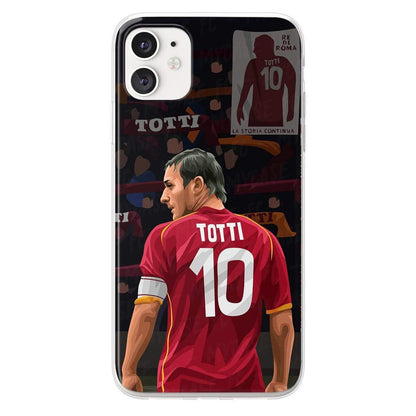 Francesco Totti phone case AS Roma Serie A clear phone case for smartphone