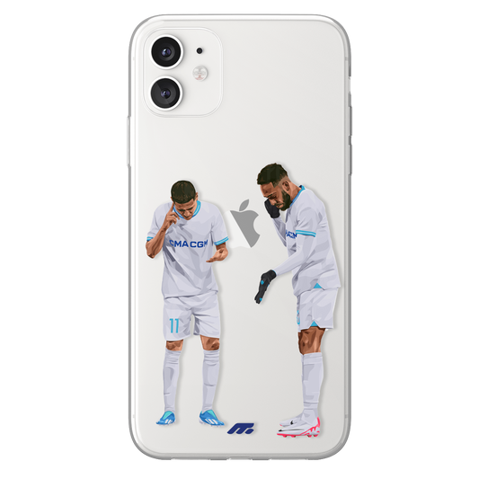 Aubameyang phone case Olympique de Marseille Ligue 1 clear phone case for smartphone